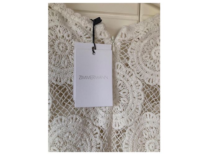 Vestido midi de encaje Junie de Zimmermann Blanco - vista 5