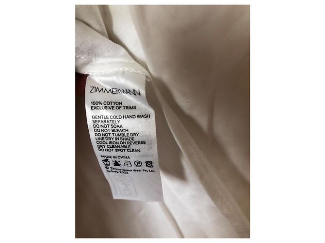 Vestido midi de encaje Junie de Zimmermann Blanco - vista 6
