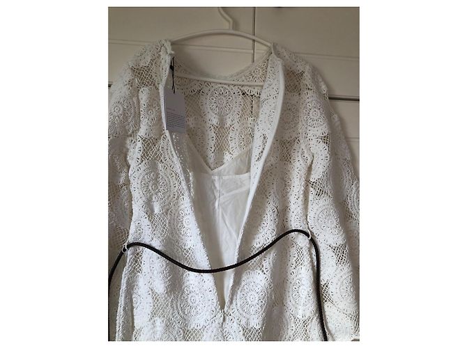 Vestido midi de encaje Junie de Zimmermann Blanco - vista 7