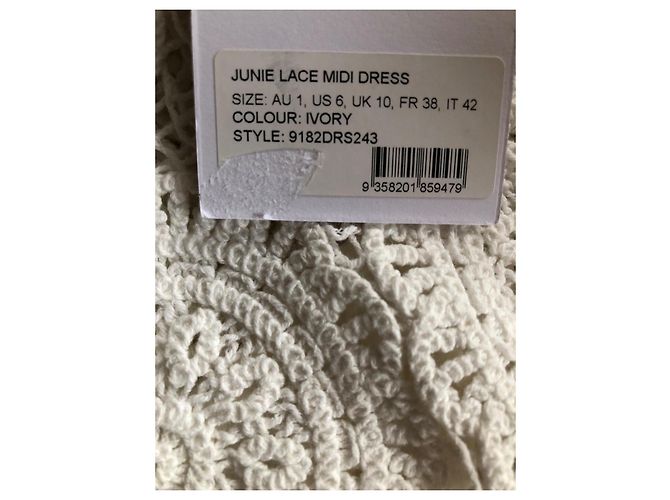 Vestido midi de encaje Junie de Zimmermann Blanco - vista 8