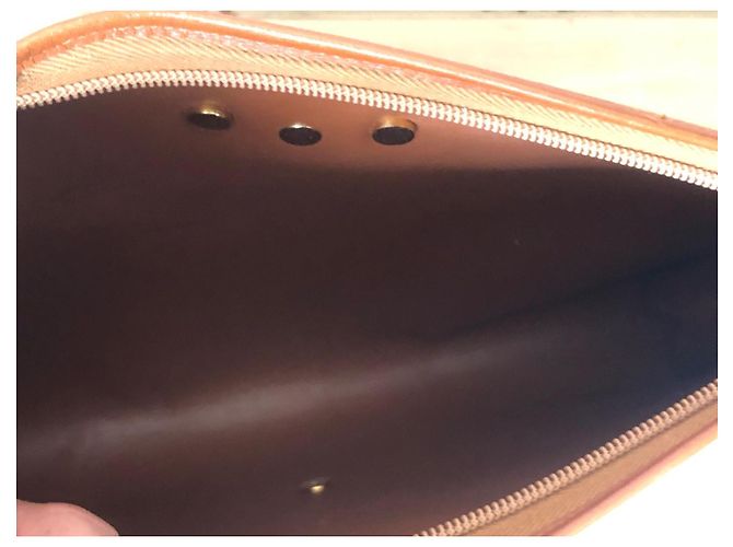Borsa a tracolla in scamosciato e pelle Christian Dior Marrone Beige - vista 7