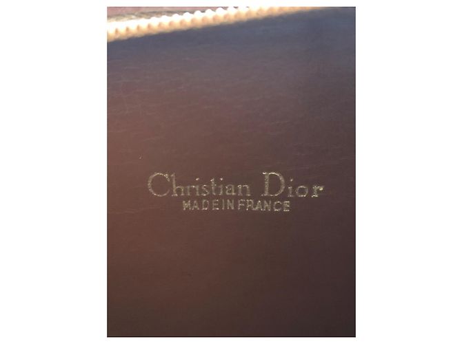 Borsa a tracolla in scamosciato e pelle Christian Dior Marrone Beige - vista 8