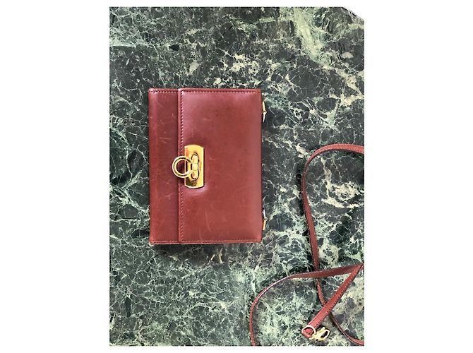 Cartera con cadena Gancini Salvatore Ferragamo Castaño - vista 11