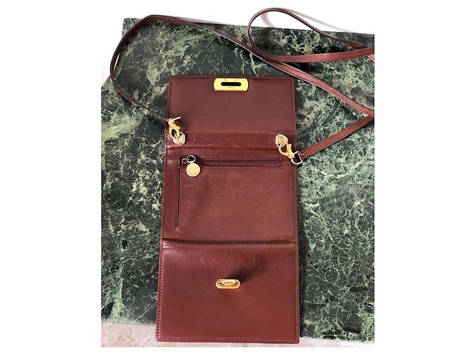 Cartera con cadena Gancini Salvatore Ferragamo Castaño - vista 13