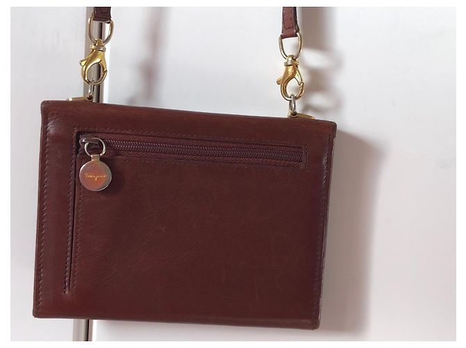 Cartera con cadena Gancini Salvatore Ferragamo Castaño - vista 5
