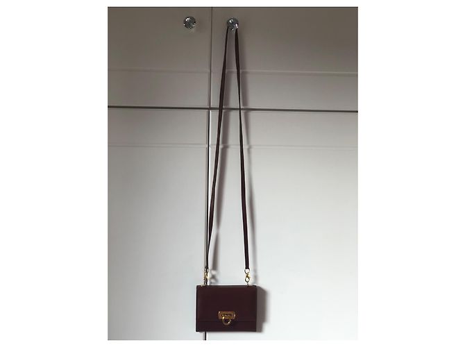 Cartera con cadena Gancini Salvatore Ferragamo Castaño - vista 7