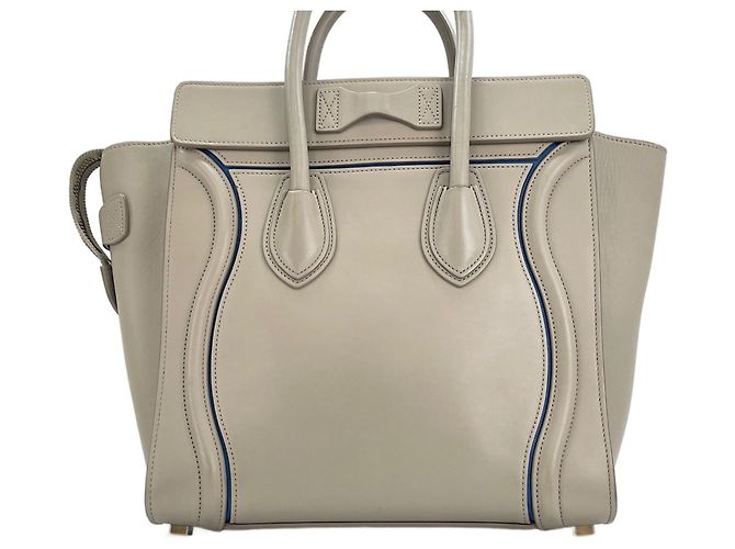 Céline Borsa Celine Luggage Micro Shopper in Beige - vista 3