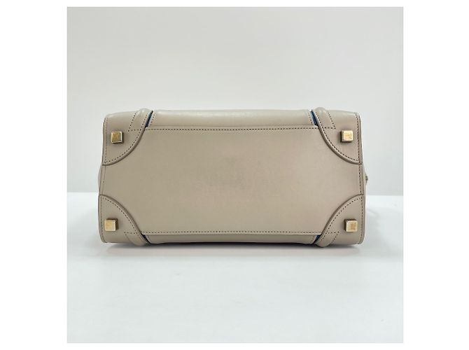 Céline Borsa Celine Luggage Micro Shopper in Beige - vista 7