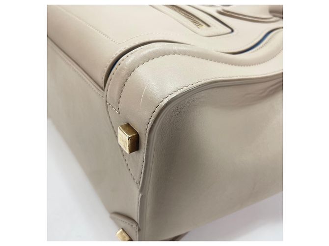 Céline Borsa Celine Luggage Micro Shopper in Beige - vista 9