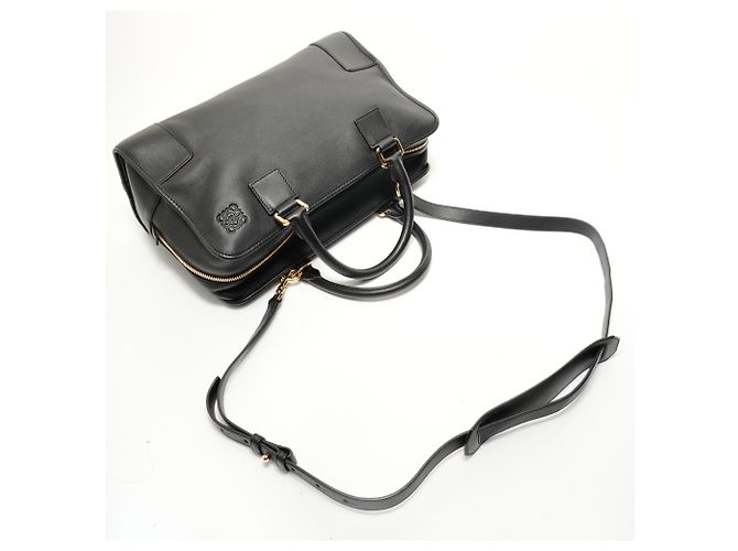 Borsa a mano 2-Way in pelle Loewe Amazona 36 Nero - vista 8