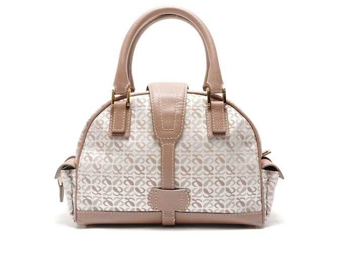 Bolso Bowling Loewe Anagram Mini Traveler Beige - vista 2