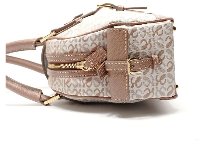 Bolso Bowling Loewe Anagram Mini Traveler Beige - vista 3