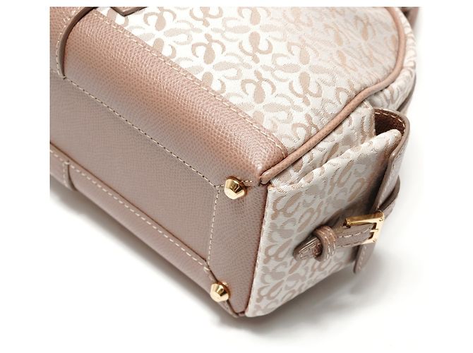 Bolso Bowling Loewe Anagram Mini Traveler Beige - vista 6