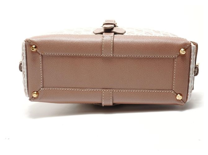 Bolso Bowling Loewe Anagram Mini Traveler Beige - vista 7