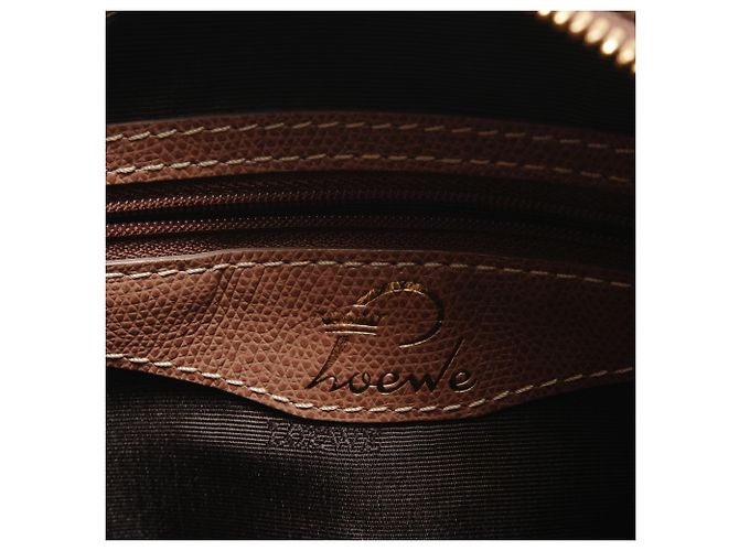 Bolso Bowling Loewe Anagram Mini Traveler Beige - vista 9