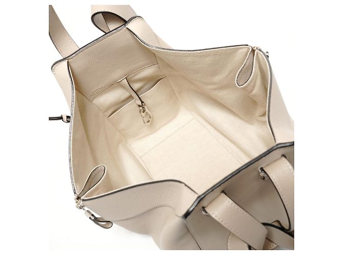 Loewe Hammock 2-Way Lederhandtasche Beige - Ansicht 10