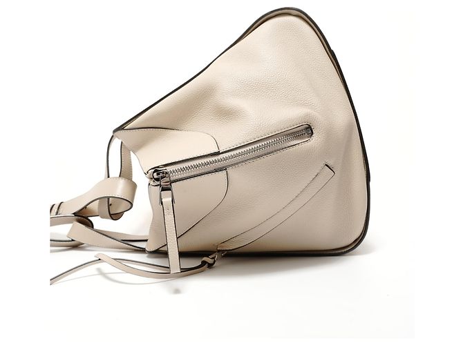 Loewe Hammock 2-Way Lederhandtasche Beige - Ansicht 3