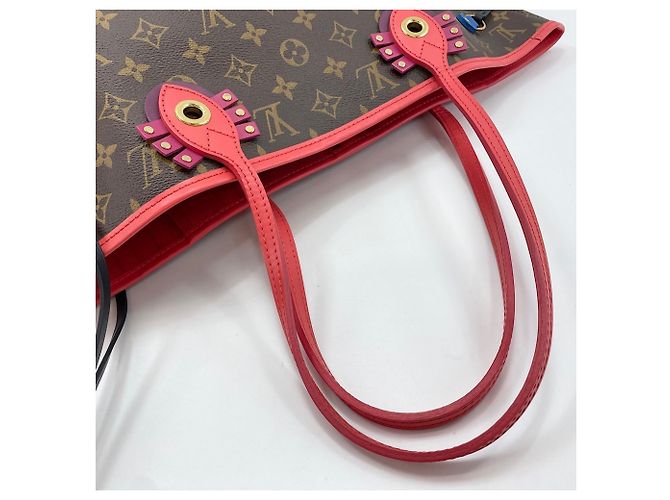Borsa Tote Louis Vuitton Neverfull MM Marrone - vista 10