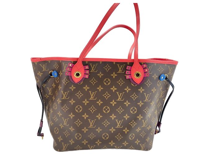 Borsa Tote Louis Vuitton Neverfull MM Marrone - vista 2