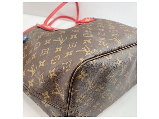 Borsa Tote Louis Vuitton Neverfull MM Marrone - vista 8