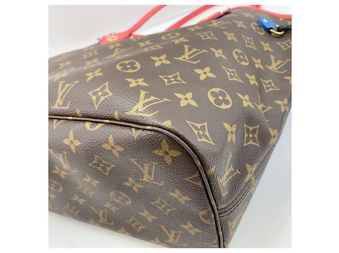 Borsa Tote Louis Vuitton Neverfull MM Marrone - vista 9