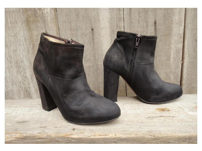 Apc A.P.C. Botines en ante negro mate - vista 5