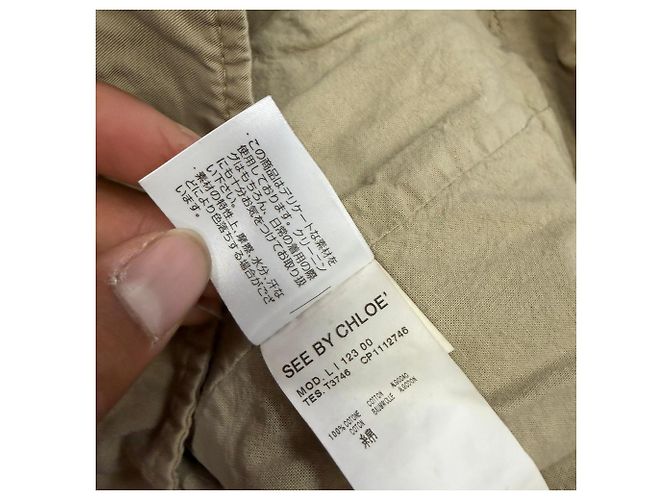 Chaqueta corta See by Chloé en algodón beige - vista 5