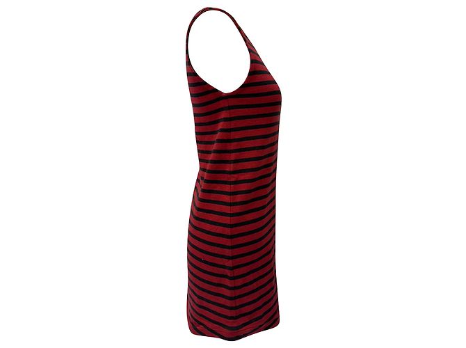 Mini abito a righe Sandro in cotone rosso - vista 2