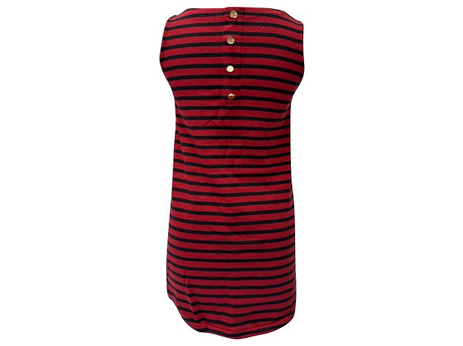 Mini abito a righe Sandro in cotone rosso - vista 3