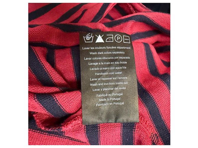 Mini abito a righe Sandro in cotone rosso - vista 6