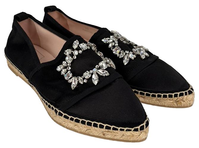 Espadrilles Roger Vivier Embellished in raso nero - vista 8