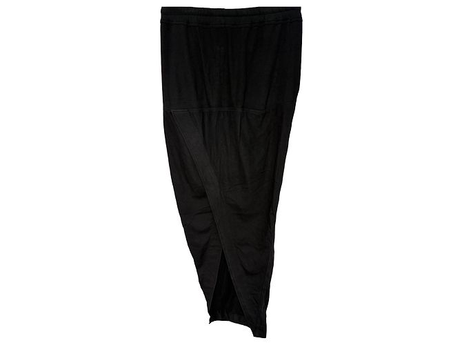 Falda midi Pillar con cordón Rick Owens DRKSHDW en algodón negro - vista 2