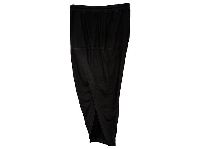 Falda midi Pillar con cordón Rick Owens DRKSHDW en algodón negro - vista 3