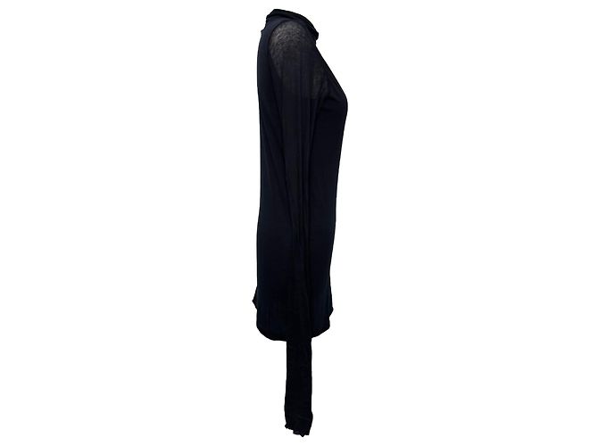 Rick Owens Rollkragenpullover aus schwarzer Wolle - Ansicht 2