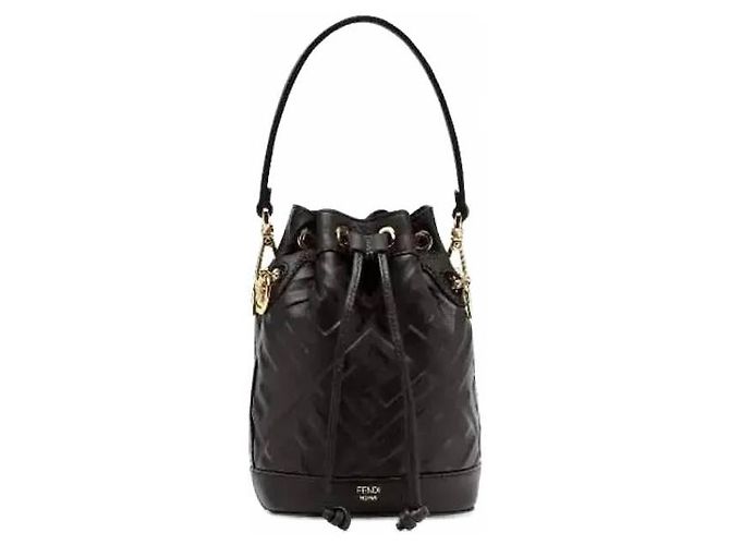 Mon Tresor Fendi Mini Borsa in Pelle Montresor Anwt - vista 3
