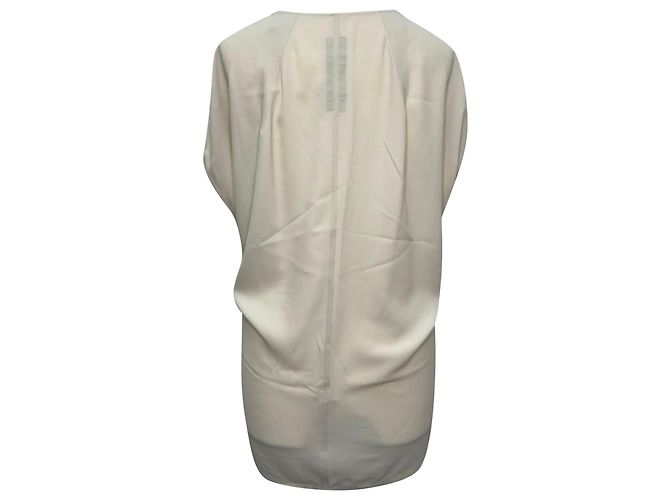 Camicetta con scollo a V Rick Owens in acetato bianco - vista 3