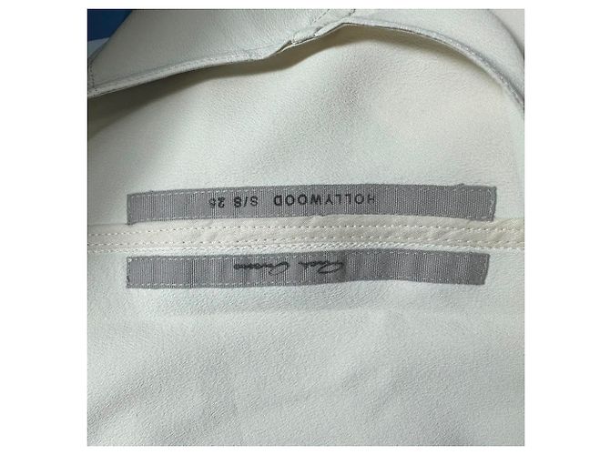 Camicetta con scollo a V Rick Owens in acetato bianco - vista 4
