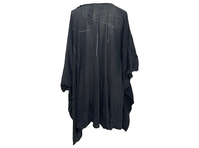 Camiseta túnica Rick Owens en algodón negro - vista 3