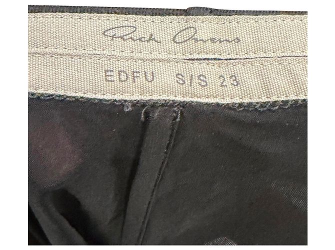 Falda midi drapeada Rick Owens en cupro negro - vista 7
