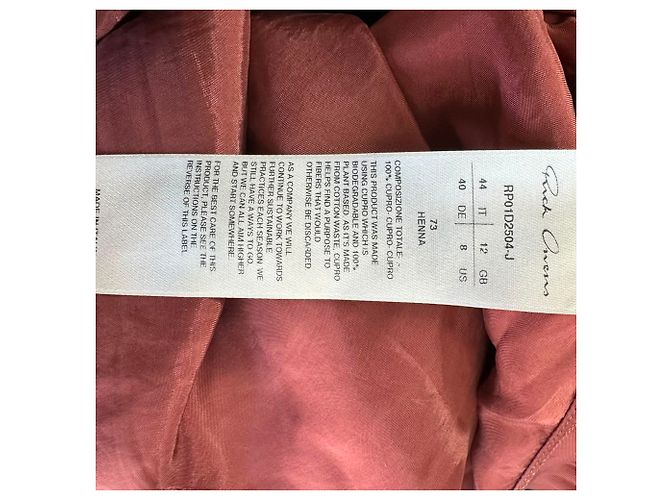 Vestido maxi Arrowhead de Rick Owens en cupro marrón Castaño - vista 5