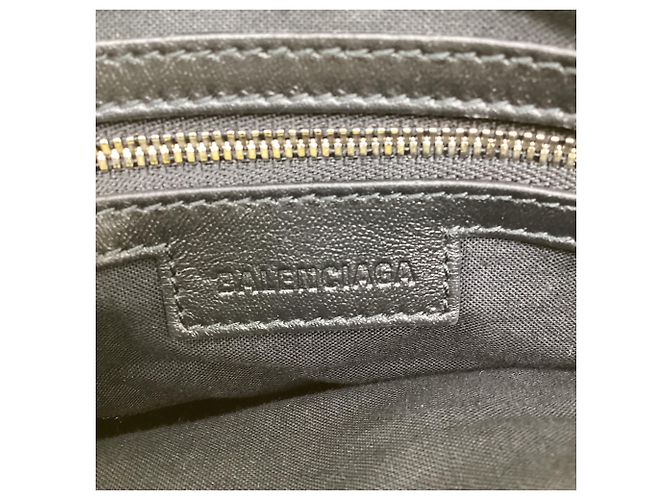 Borsa Balenciaga Le City Small in pelle di agnello gialla - vista 8