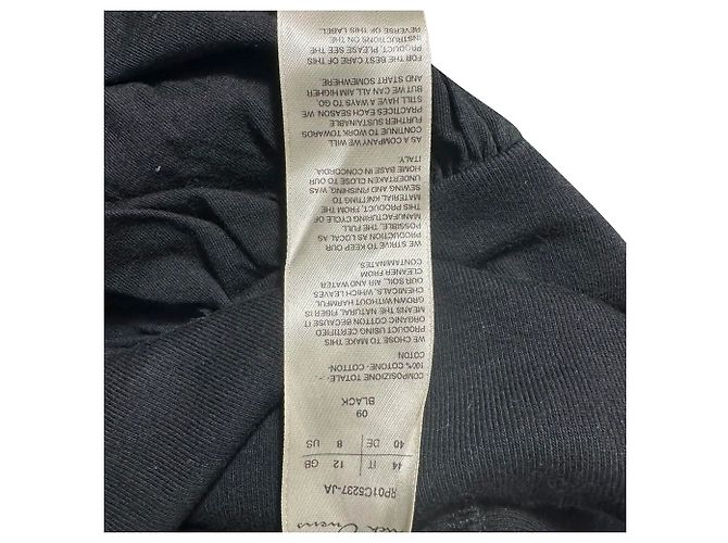 Camicetta Rick Owens con scollo a barca e maniche corte in cotone nero - vista 6