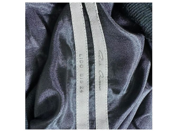Poncho con zip Rick Owens in seta nera Nero - vista 3