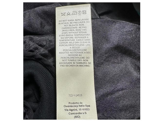 Poncho con zip Rick Owens in seta nera Nero - vista 6