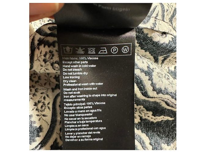 Ba&Sh Printed Midi Wrap Dress in Black Viscose - view 7