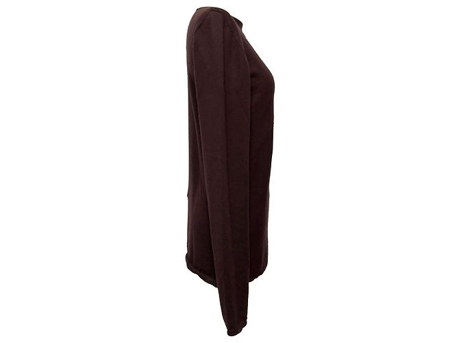 Suéter de punto Rick Owens en lana marrón Castaño - vista 2
