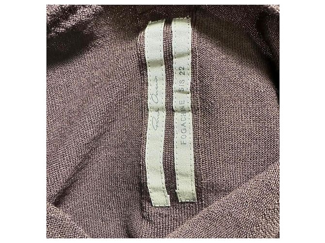 Suéter de punto Rick Owens en lana marrón Castaño - vista 4