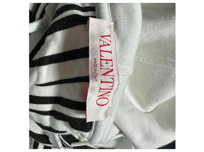 Valentino Garavani Sudadera corta estampada Valentino en algodón blanco - vista 4