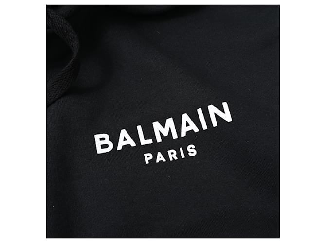 Sudadera Balmain Logo en algodón negro - vista 10