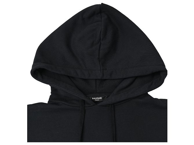 Sudadera Balmain Logo en algodón negro - vista 4